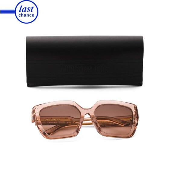 DIOR Shiny Pink Square Sunglasses - Picture 1 of 2